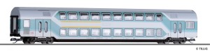 Wagon piętrowy 1/2-klasy  typu DABz 755  , DB, skala TT, TILLIG 16803