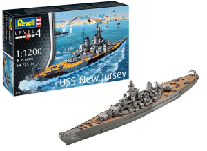 Okręt, USS New Jersey, skala 1:1200, Revell 05183