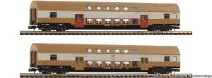 Zestaw 2-wagonów piętrowych typu DBmue, DR,  skala N, FLEISCHMANN 6260075