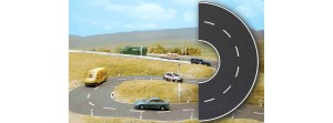 Zakręt drogi asfaltowej, skala N, BUSCH 7099