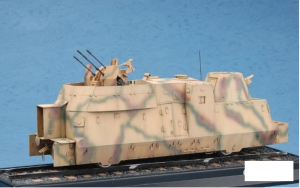 Wagon opancerzony z artlerią przeciwlotniczą, skala 1:72, HOBBY BOSS 82925