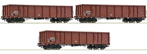 Zestaw 3-wagonów towarowych typu Eas, DR,  skala H0, ROCO 6600103