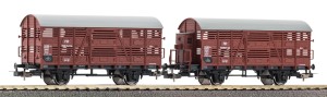 Zestaw 2 wagonów  towarowych typu Snh/Sn,  PKP, skala H0, PIKO 28346
