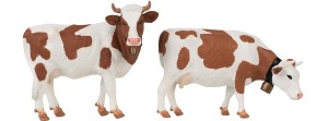 2 krowy biało-brązowe, skala G, POLA 331555