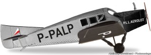 Junkers F13 - P-PALP, Aerolot Polska, skala H0, HERPA 019453