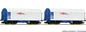 Zestaw 2-wagonów towarowych typu Shimmns, ÖBB,  skala TT, ROCO 6680007