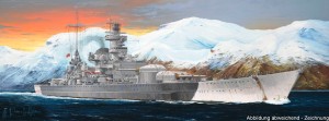 Scharnhorst, niemiecki okręt wojenny , skala 1:350, TRUMPETER 05361