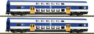 Zestaw 2-wagonów piętrowych typu DBmue, DR,  skala N, FLEISCHMANN 6260094