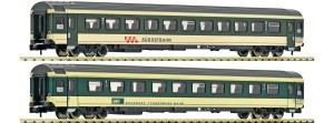 Zestaw 2-wagonów osobowych, SOB,  skala N, FLEISCHMANN 6260096