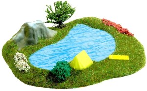Małe jezioro, diorama, skala H0, BUSCH 3101