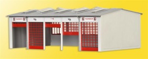 Halle dla pojazdów straży pożarnej  , skala H0, KIBRI 39219