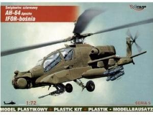 Śmigłowiec, AH-64 Apache Ifor-Bośnia, skala 1:72, MirageHobby 72052