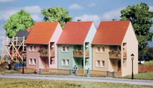 3 domy szeregowe, skala TT, AUHAGEN 13273