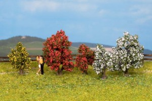 5 kwitnących krzewów, skala H0, TT,  NOCH 25420