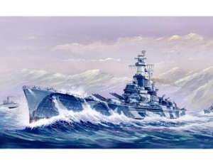 Okręt wojenny USS Alabama BB-60, skala 1:700, TRUMPETER 05762