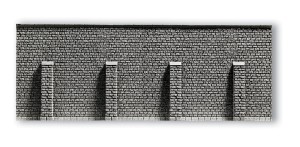 Mur z podporami PROFI-plus 33,5 x 12,5 cm, skala H0, NOCH 58056