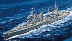 Okręt, USS Astoria CA-34, skala 1:700, Trumpeter 05743