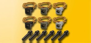 Podstawy wtykowe z kontaktami do latarni 6 szt, skala H0, VIESSMANN 6806