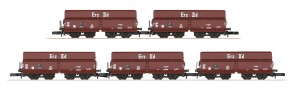 Zestaw 5-wagonów samowyładowawczych OOtz 43 , DB,  skala Z, MÄRKLIN 82800