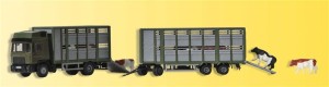 Transport bydła + 12 figurek krów, skala H0, KIBRI 12248