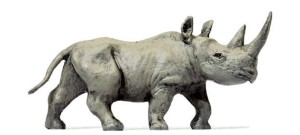 Afrykański nosorożec, skala H0, PREISER 29521