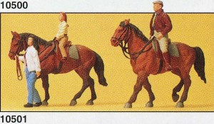 Amatorzy jazdy konnej, skala H0, PREISER 10501