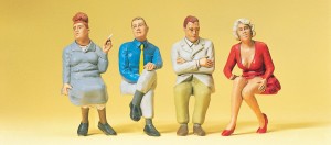 Siedzący podróżni, skala 0, PREISER 65352