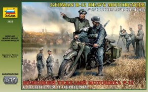 Motor,  niemiecki ciężki motocykl G-12 , skala 1:35, Zvezda 3632