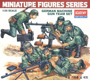 Figurki, German Machine Gun Team Set, skala 1:35, Academy 1379