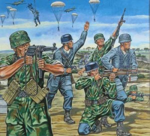 Figurki, German Paratroopers, skala 1:72, Revell 02500