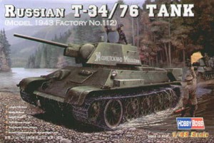 Russian T-34/76 (1943 No.112) Tank, skala 1:48, HOBBY BOSS 84808