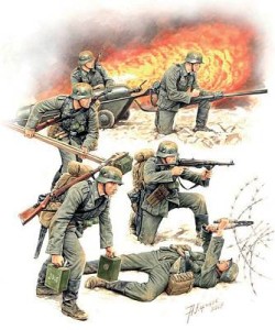 Figurki, German Sturmpioniere WWII, skala 1:35, Zvezda 3613