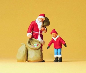 Świety Mikołaj z dzieckiem, skala 0, PREISER 65335