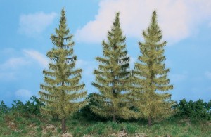 3 modrzewie 170mm, skala H0, HEKI 2136