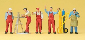 Robotnicy, skala H0, PREISER 10243