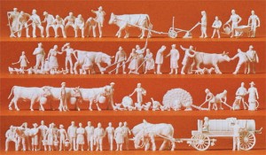 W gospodarstwie rolnym, skala H0, Preiser 16354