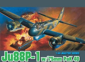 Samolot, Ju88P-1 w/ 75mm PaK 40 Tankbuster, skala 1:48, Dragon 5543