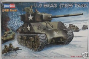 U.S M4A3 (76W) TANK, skala 1:48, HOBBY BOSS 84805