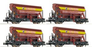 Zestaw 4-wagonów samowyładowawczych Tds, skala N, FLEISCHMANN 851102