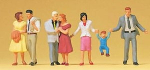 Idące pary, skala H0, PREISER 10514