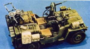 Pojazd wojskowy, Comando Car plus 1 figurka, skala 1:35, Italeri 0320