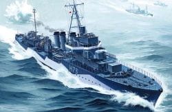 Okręt, ORP Burza WZ.44, skala 1:400, Mirage Hobby 40066