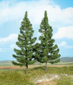 2 świerki, skala H0, HEKI 2125