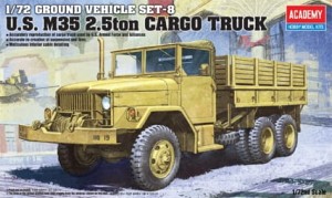 Pojazd wojskowy, US M35 2,5 ton Cargo Truck, skala 1:72, Academy 13410