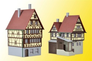 Zestaw 2 kamienic z muru pruskiego , skala N, KIBRI 37100