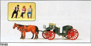 Dorożka otwarta, skala TT, PREISER 75153