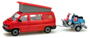 VW T4 California Coach z przyczepą , skala H0, HERPA 049511