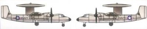 E-2C Hawkeye, skala 1:700, TRUMPETER 03430