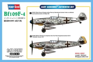 Samolot,  BF109 F4, skala 1:48, HOBBY BOSS 81749