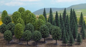 Las mieszany 50 szt, skala H0, BUSCH 6491